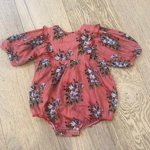 Size 18-24 months Pink Chicken bubble romper